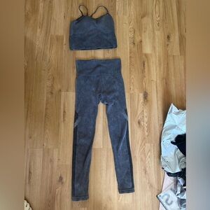 Dkny gray tank legging set size M